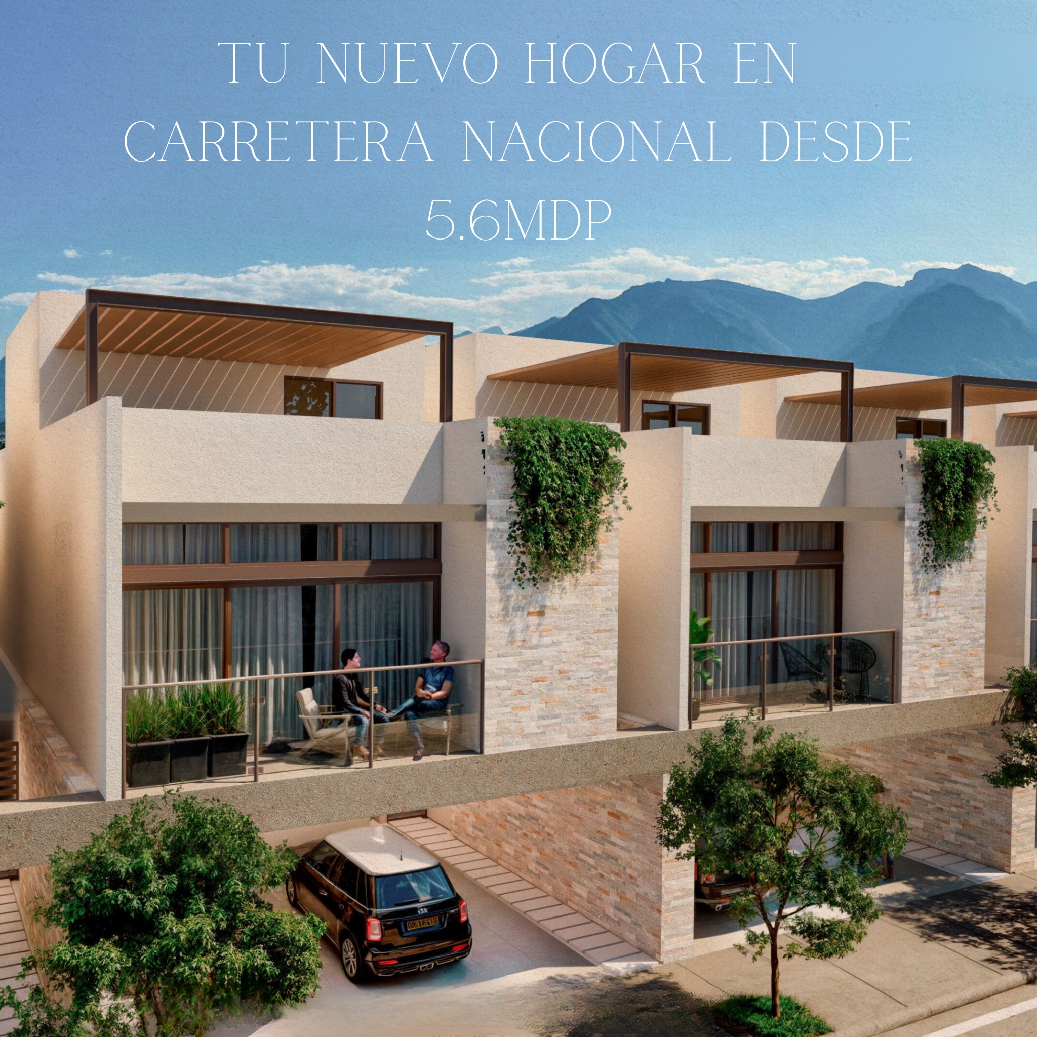 Casas nuevas en preventa Carretera Nacional|