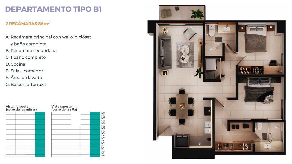 DEPARTAMENTO SAN JERONIMO 1 y 2 RECAMARAS